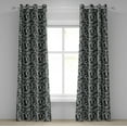 thumbnail image 1 of Ambesonne Abstract Grommet Curtain, Pixel Art Illustration, 50" x 96", Grey Black Pale Grey, 1 of 6