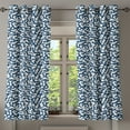 thumbnail image 1 of Ambesonne Abstract Grommet Curtain, Retro Grunge Blossom Print, 50"x63", Night Blue and White, 1 of 5