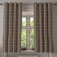 thumbnail image 1 of Ambesonne Abstract Grommet Curtain, Retro and Geometrical, 50" x 63", Black Vermilion Beige, 1 of 6