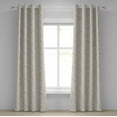 thumbnail image 1 of Ambesonne Abstract Grommet Curtain, Swirls Pattern Circles, 50" x 84", Pale Grey Eggshell, 1 of 6