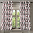 thumbnail image 1 of Ambesonne Abstract Grommet Curtain, Tangled Ogee Lines, 50" x 63", Dimgrey Pale Grey Red, 1 of 6