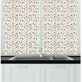 thumbnail image 1 of Ambesonne Abstract Kitchen Curtains, Brush Strokes Pastel Dots, 55"x45", Marigold Charcoal Grey, 1 of 3