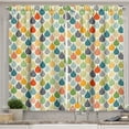 thumbnail image 1 of Ambesonne Abstract Kitchen Curtains, Colorful Large Drops, 55"x39", Multicolor, 1 of 3