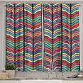 thumbnail image 1 of Ambesonne Abstract Kitchen Curtains, Colorful Rainbow Leaf, 55"x39", Multicolor, 1 of 3