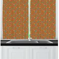 thumbnail image 1 of Ambesonne Abstract Kitchen Curtains, Eyeball Look Circle Motif, 55"x45", Amber Seafoam, 1 of 1