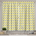 thumbnail image 1 of Ambesonne Abstract Kitchen Curtains, Geometric Modern Shapes, 55"x24", Grey Yellow White, 1 of 3