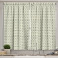 thumbnail image 1 of Ambesonne Abstract Kitchen Curtains, Grunge Checkered Design, 55"x45", Pale Teal Dark Taupe, 1 of 3