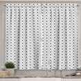 thumbnail image 1 of Ambesonne Abstract Kitchen Curtains, Grunge Geometric Symmetry, 55"x30", Charcoal Grey and White, 1 of 3