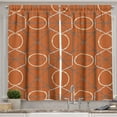 thumbnail image 1 of Ambesonne Abstract Kitchen Curtains, Manly Fashion Belts Art, 55"x45", Pale Cinnamon Dimgray, 1 of 3