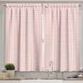 thumbnail image 1 of Ambesonne Abstract Kitchen Curtains, Medieval Inspired Forms, 55"x45", Rose and Blush, 1 of 3