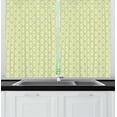 thumbnail image 1 of Ambesonne Abstract Kitchen Curtains, Minimalistic Contemporary, 55"x45", Pale Green and Eggshell, 1 of 1