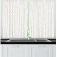 thumbnail image 1 of Ambesonne Abstract Kitchen Curtains, Nude Tones Minimal Squares, 55"x45", Beige and White, 1 of 3