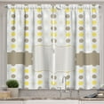 thumbnail image 1 of Ambesonne Abstract Kitchen Curtains, Polka Dots Image, 55"x39", Pale Brown Marigold, 1 of 3