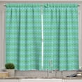thumbnail image 1 of Ambesonne Abstract Kitchen Curtains, Rhombus Inspired Art, 55"x45", Sea Green Pale Blue, 1 of 1