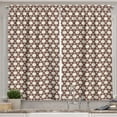 thumbnail image 1 of Ambesonne Abstract Kitchen Curtains, Rounds on Plain Back Art, 55"x45", Pale Maroon White, 1 of 3