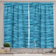 thumbnail image 1 of Ambesonne Abstract Kitchen Curtains, Simplified Fish Pattern, 55"x36", Deep Sky Blue Teal, 1 of 1