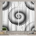 thumbnail image 1 of Ambesonne Abstract Kitchen Curtains, Spiral Dots Pattern, 55"x39", Black White, 1 of 2