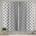 thumbnail image 1 of Ambesonne Abstract Kitchen Curtains, Square Shape Geometric, 55"x39", Black White, 1 of 3