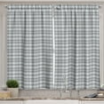 thumbnail image 1 of Ambesonne Abstract Kitchen Curtains, Symmetry Fashion Image, 55"x39", Pale Blue Grey, 1 of 3