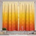thumbnail image 1 of Ambesonne Abstract Kitchen Curtains, Triangle Mosaic Poly, 55"x39", Red Vermilion Marigold, 1 of 3