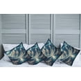 thumbnail image 1 of Ambesonne Abstract Mountains Throw Pillow Cover Pack of 4, Dreamy Night, 4 Pcs-26" x 26", Night Blue and Coconut, 1 of 5