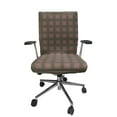thumbnail image 1 of Ambesonne Abstract Office Chair Cover Stretchable High Back, Concentric Lines Squares, Dark Magenta and Fern Green, 1 of 1