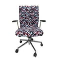 thumbnail image 1 of Ambesonne Abstract Office Chair Cover Stretchable High Back, Geometric Triangle Shape, Pale Blue Maroon, 1 of 1