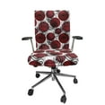 thumbnail image 1 of Ambesonne Abstract Office Chair Cover Stretchable High Back, Swirling Brush Streaks, Maroon Grey, 1 of 1