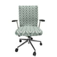 thumbnail image 1 of Ambesonne Abstract Office Chair Cover Stretchable High Back, Zigzags Geometrical, Sage Green Cadet Blue, 1 of 1