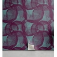 thumbnail image 1 of Ambesonne, Abstract Pattern Peel & Stick Wallpaper for Home, Geometric Rounds, 13"x100", Purple and Seafoam, 1 of 5