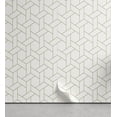 thumbnail image 1 of Ambesonne Abstract Peel & Stick Wallpaper for Home, Geometric Modern Trellis, 13"x100", Sand Brown White, 1 of 6