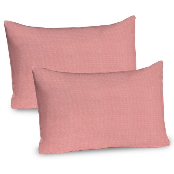 Ambesonne Abstract Pillow Sham 2 Pack, Basic Swirls or Spirals, 36"x20", Coral and Blush