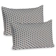 thumbnail image 1 of Ambesonne Abstract Pillow Sham 2 Pack, Drawing Funky Shapes, 26"x20", Slate Blue Champagne, 1 of 3