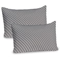 thumbnail image 1 of Ambesonne Abstract Pillow Sham 2 Pack, Geometric Monochrome Art, 26"x20", Eggshell Seal Brown, 1 of 3