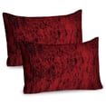 thumbnail image 1 of Ambesonne Abstract Pillow Sham 2 Pack, Grungy Abstract Design, 26"x20", Black Red, 1 of 3