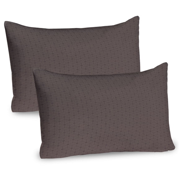 Ambesonne Abstract Pillow Sham 2 Pack, Hexagonal Dotted Shapes, 30"x20", Taupe Grey Pastel Brown