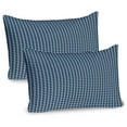 thumbnail image 1 of Ambesonne Abstract Pillow Sham 2 Pack, Japanese Folk Semicircles, 26"x20", Night Blue Eggshell, 1 of 3
