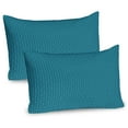 thumbnail image 1 of Ambesonne Abstract Pillow Sham 2 Pack, Mosaic Art Hexagon, 30"x20", Petrol Blue and Turquoise, 1 of 3