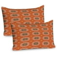 thumbnail image 1 of Ambesonne Abstract Pillow Sham 2 Pack, Pattern in Earth Tones, 26"x20", Burnt Orange Multicolor, 1 of 3