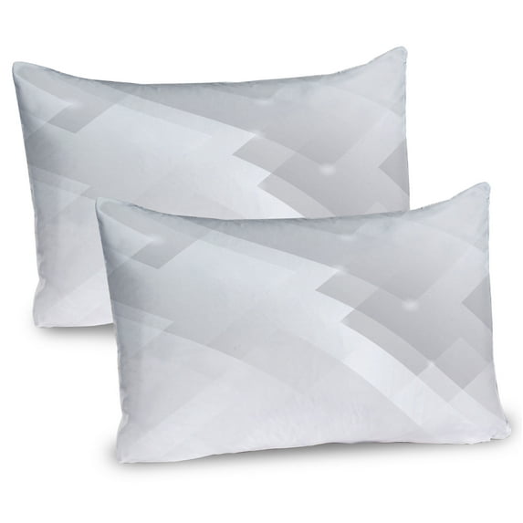 Ambesonne Abstract Pillow Sham 2 Pack, Perspective Stripes, 26"x20", Cloud