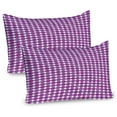 thumbnail image 1 of Ambesonne Abstract Pillow Sham 2 Pack, Repetitive Purple Rounds, 30"x20", Purple White, 1 of 3