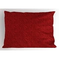 thumbnail image 1 of Ambesonne Abstract Pillow Sham, Abstract Grid of Shapes, 36" X 20", Black Red, 1 of 2