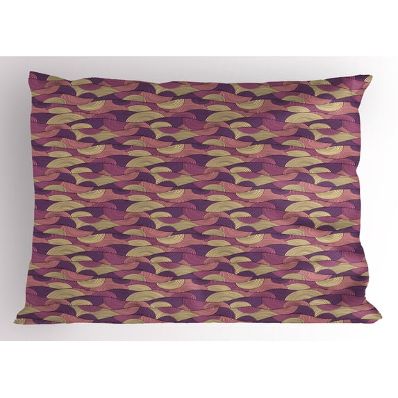 Ambesonne Abstract Pillow Sham, Arch Shapes Doodle Art, 26" X 20", Multicolor