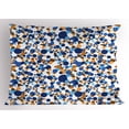thumbnail image 1 of Ambesonne Abstract Pillow Sham, Bubble Retro, 36" X 20", Sky Blue Cinnamon, 1 of 2
