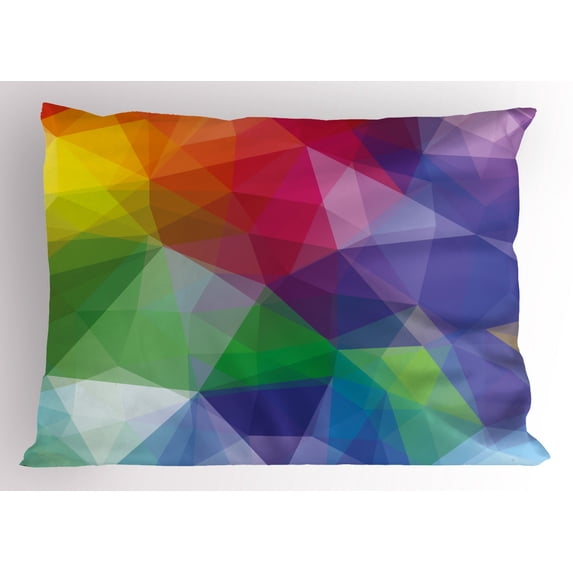Ambesonne Abstract Pillow Sham, Fractal Quirky, 26" X 20", Multicolor