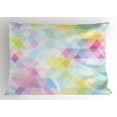 thumbnail image 1 of Ambesonne Abstract Pillow Sham, Geometric Rhombus Art, 26" X 20", Multicolor, 1 of 2