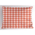 thumbnail image 1 of Ambesonne Abstract Pillow Sham, Geometric Square Form Art, 36" X 20", Red White, 1 of 2