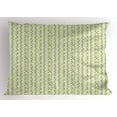 thumbnail image 1 of Ambesonne Abstract Pillow Sham, Green and Grey Shades, 26" X 20", Green Pale Grey White, 1 of 2