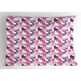 thumbnail image 1 of Ambesonne Abstract Pillow Sham, Paint Stains, 26" X 20", Pink Purple White, 1 of 2