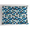 thumbnail image 1 of Ambesonne Abstract Pillow Sham, Pastel Mosaic Pattern, 26" X 20", Multicolor, 1 of 2
